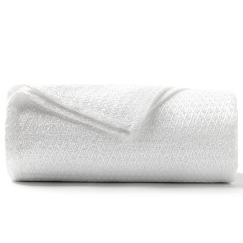 DANGTOP Cooling Blankets, 100% Rayon Derived from Bamboo, Absorbs Body Heat to Keep Cool on Warm Night, Ultra-Cool Lightweight Blanket(90x108 inches, White) - Image 2